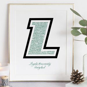 Loyola University Maryland Word Art